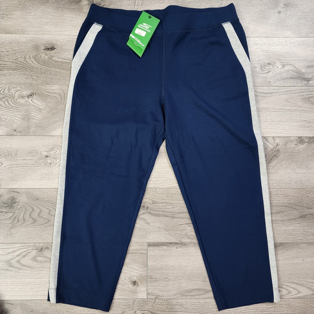 Skechers Women's Go Golf High Side Crop Golf Pants Size  XL Navy Ponte Capri NWT